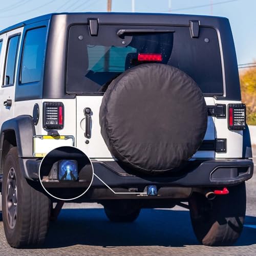 Swono Wolf Trailer Hitch Cover for 2" Receivers, Cosmos Galaxy Wildlife Wolf - Image 6