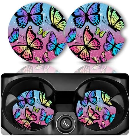 Yonlevres Car Coasters for Cup Holders, 2 Pack by Yonlevres