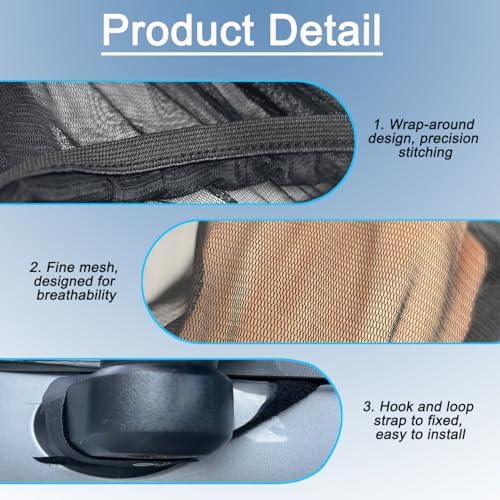 Front Window Sun Shade for Jeep, Breathable Side Window Shades Window Net - Image 7