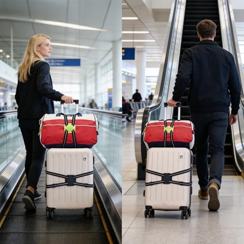 Luggage Straps Bag Bungees for Add a Bag Easy to Travel Suitcase Elastic Strap - Image 5