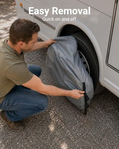 RV Tire Covers Set of 4, Fits 32"to 34" Tires - Image 4