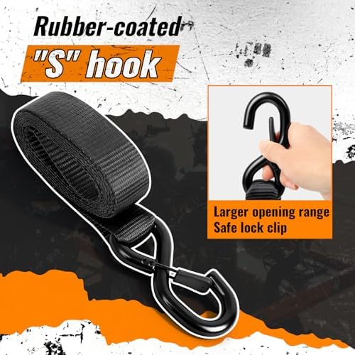 Retractable Ratchet Straps 4 Pack，5208LBS Break Strength - Image 4