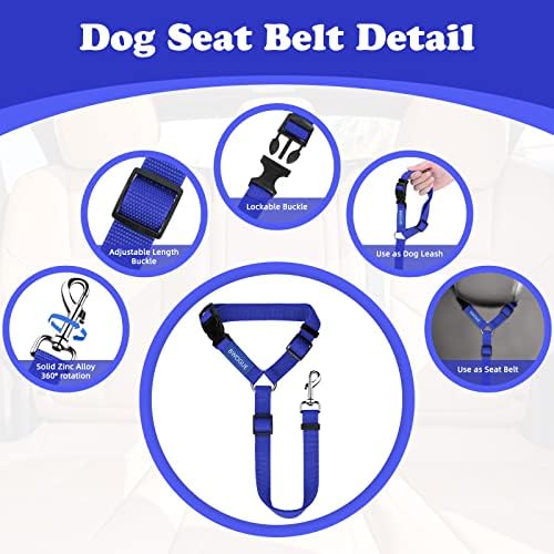 BWOGUE Dog Seat Belt for Car, Headrest Restraint Safety Lead, 1 Pack - Image 3