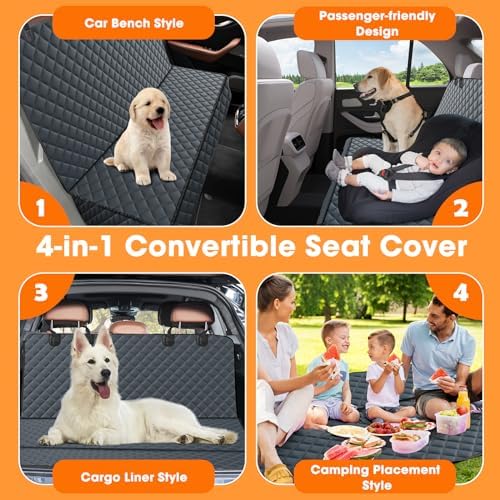 MIXJOY Dog Car Seat Cover, Back Seat Cover - Image 3