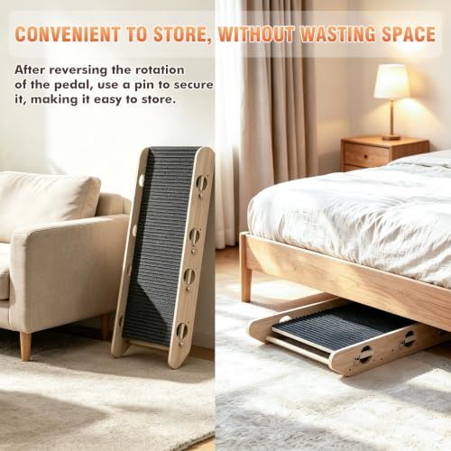 Dog Ramp for Bed, Foldable 15"x34" Solid Wood Pet Stairs for Small Dog - Image 6
