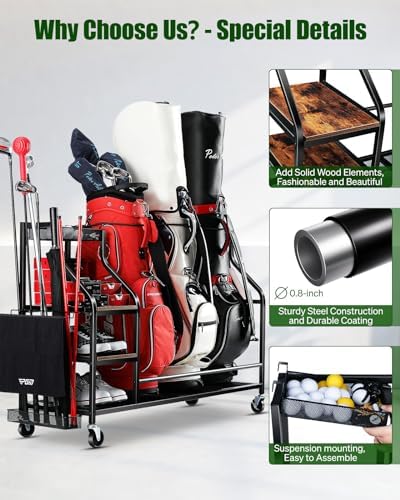 FHXZH Golf Bags Storage Garage Organizer - Image 3