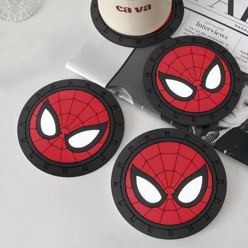 Cup Holder Insert Coaster for Marvel Spiderman Fans, Anti Slip Car Cup Coaster - Image 4
