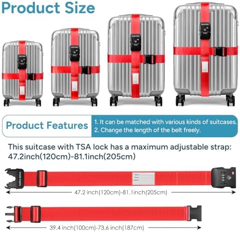 Travel Inspira Heavy Duty Luggage Straps - Image 5