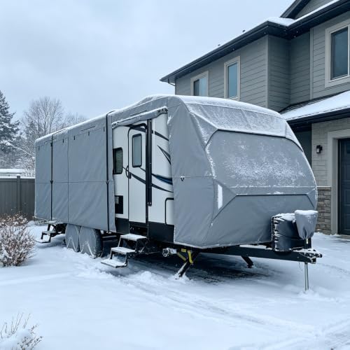 Leader Accessories Windproof 14-16 ft Travel Trailer RV Cover Extra Thick by LeaderAccessories