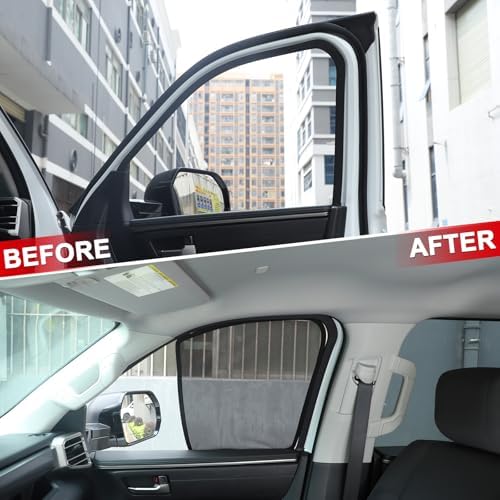 Window Shade Compatible with Toyot@ Tundra 2022-2025, Breathable Mesh Side - Image 3