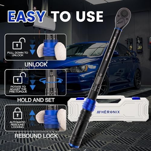 1/2 Inch Drive Click Torque Wrench, 10–180 Ft.Lb/13.6–244.0 Nm ±3% Accuracy - Image 5