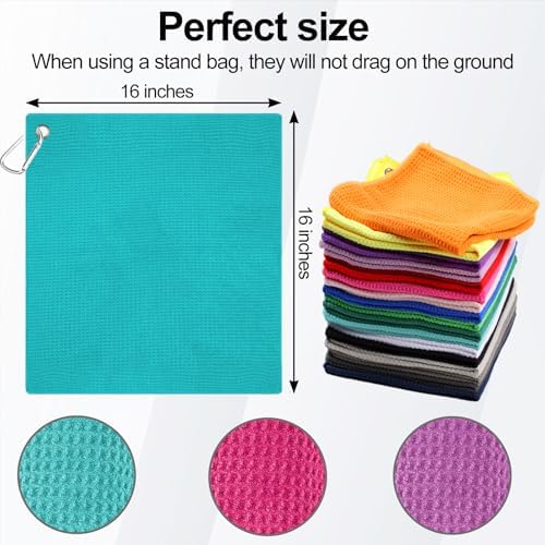 3 Pack 16" X 16" Golf Towels for Golf Bags - Image 2