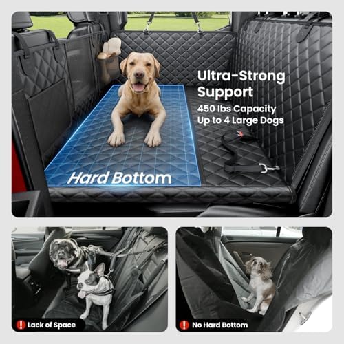 REEVAA Dog Truck Seat Cover for Back Seat, Hard Bottom - Image 2