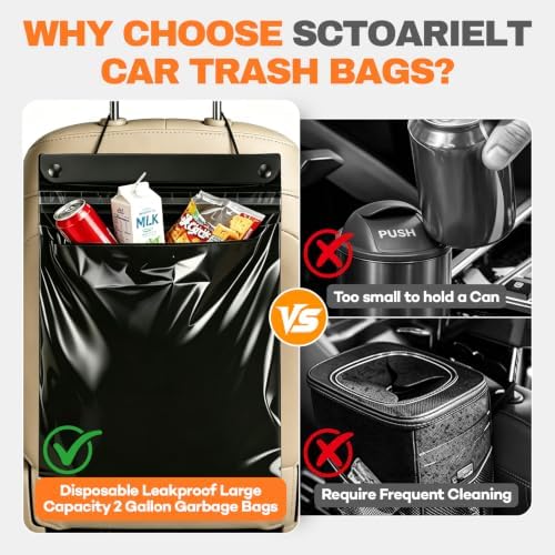 50 Count Hanging Car Trash Bags, Disposable Leak-proof Garbage Can - Image 3