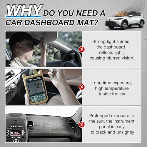 CARTIST Dash Cover for 2022-2025 2026 Toyota Corolla Cross Dashboard Cover - Image 4