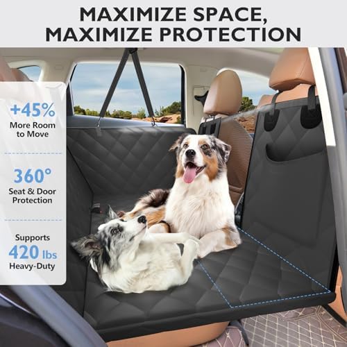 Hard Bottom Dog Car Seat Cover for Back Seat, - Image 2