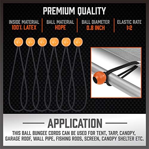 HORUSDY 31-Piece Premium Bungee Cords Assortment Jar, Includes 10”, 40” Bungee - Image 5