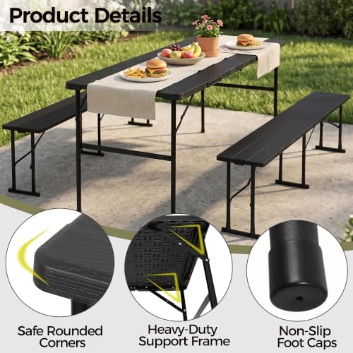 ZENY Folding Picnic Table Set - Image 7