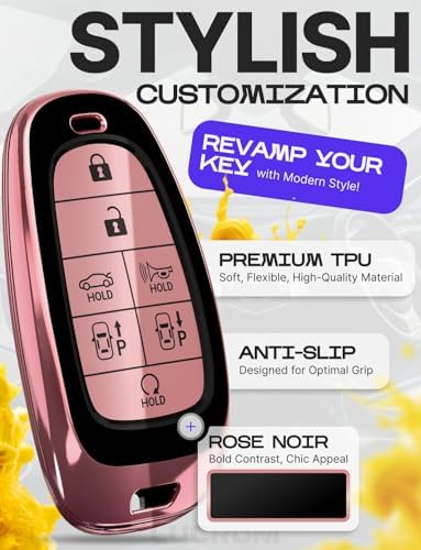 Lucrum Compatible with Hyundai Key Fob Cover & Keychain - Image 3