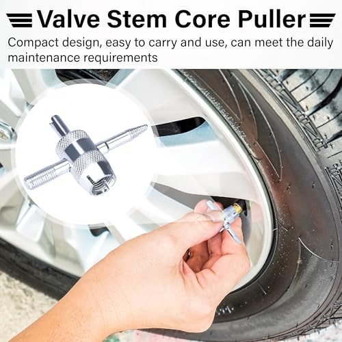 2 PCS 4-Way Tire Valve Stem Removal Tool, 4-in-1 Valve Core Removal Tool - Image 2