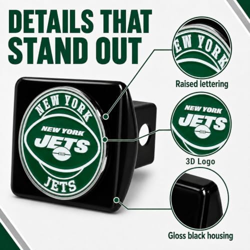 New York Jets Trailer Hitch Cover - Image 4