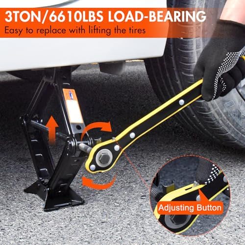Scissor Car Jack 3 Ton Tire Changing Kit - Image 3