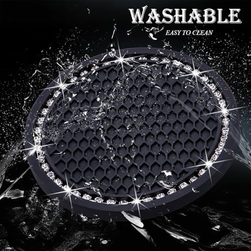 2PCS Bling Cup Holder Coaster, 2.75 Inch Auto Car Cup Holder Insert Coasters - Image 5