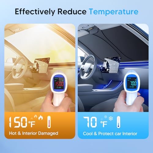 KUST Windshield Sun Shade for Chevrolet Chevy Corvette C8 2020-2022 2023 2024 - Image 2