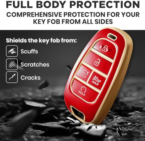 Lucrum Compatible with Hyundai Key Fob Cover & Keychain - Image 3