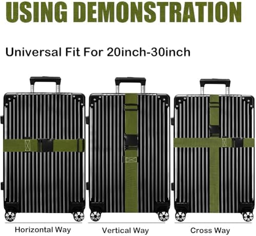 Luggage Straps for Suitcases TSA Approved-2 Pack Bright Personalized Luggage - Image 4