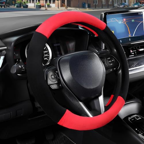 SEG Direct Plush Steering Wheel Cover 14.5"-15" Heavy-Duty, Summer Winter by SEGDirect