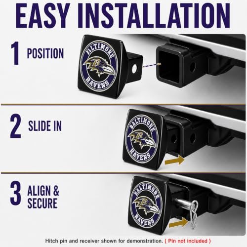Baltimore Ravens Trailer Hitch Cover - Image 5