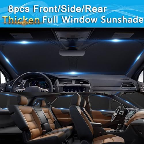 KMF 8pcs Thicken Full Car Window Shades - Image 6