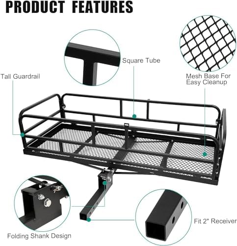 Trailer Hitch Cargo Rack, 500 lbs. Capacity - Image 3