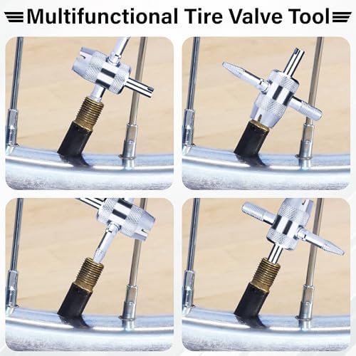 2 PCS 4-Way Tire Valve Stem Removal Tool, 4-in-1 Valve Core Removal Tool - Image 6