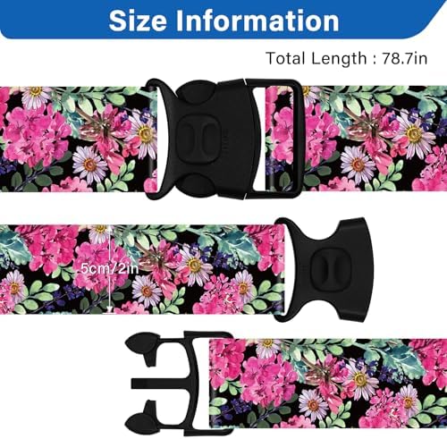 2 Pack Luggage Straps for Suitcases, Adjustable Travel Belt - Image 3