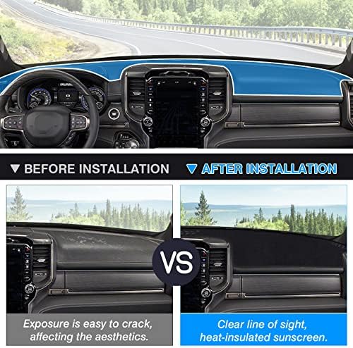 Autorder Dashboard Cover Mat for 2019-2023 2024 2025 2026 Dodge Ram 1500 2500 - Image 3