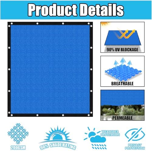 Amagenix 90% Pergola Shade Cover 9' X 18' Sun Shade Cloth - Image 3