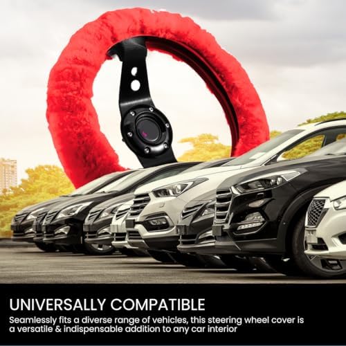 Andalus Brands Luxury Fluffy Car Steering Wheel Covers – Genuine Merino - Image 4