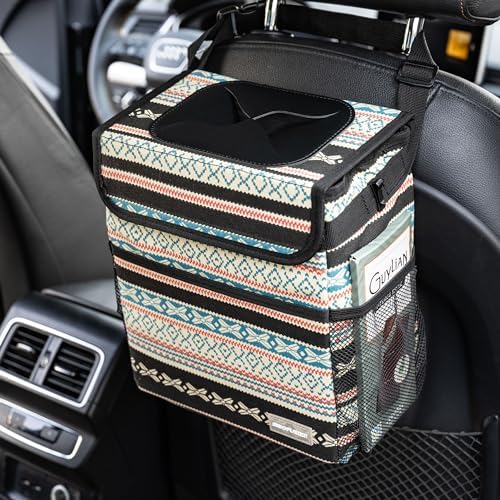 SIBOFUEGO Car Trash Can, Leak-Proof Liner, 2 Gallon by SIBOFUEGO