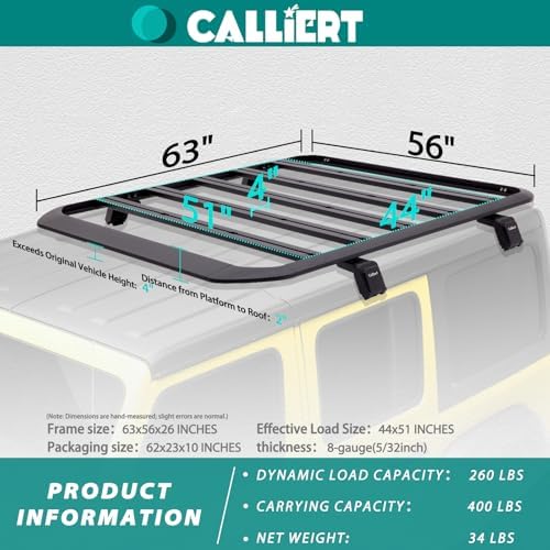 CALLIERT Aluminum Half Roof Rack Cargo Basket - Image 3
