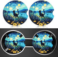 2 Pack Car Cup Holder Coaster, 2.63 inch Anti Slip Insert Absorbent Ceramic Car by Heainaiyoo