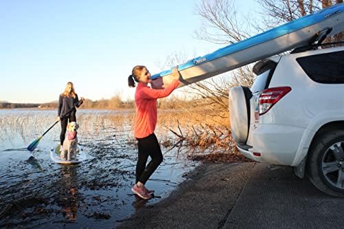 Suspenz Kayak Roof Rack with Tie Down Straps, EZ Roller V-Rack Car Top Carrier - Image 4