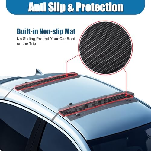 Soft Roof Rack Pads 30", 2 Tie Down Straps, 2 Tie Down Ropes, 2 Hood Loops - Image 6