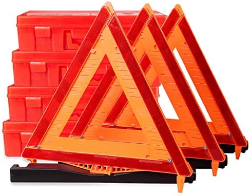 CARTMAN 12PK DOT Approved Foldable Road Safety Warning Triangles by CARTMAN