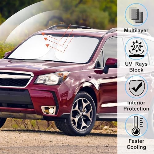 Windshield Sun Shade Sunshade for 2014-2018 Su- baru Forester - Image 2
