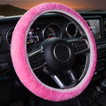 KAFEEK Pink Fuzzy Steering Wheel Cover by KAFEEK