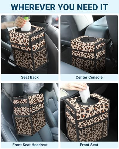 Capolo Car Trash Can with Lid, Leakproof Car Garbage Can - Image 6