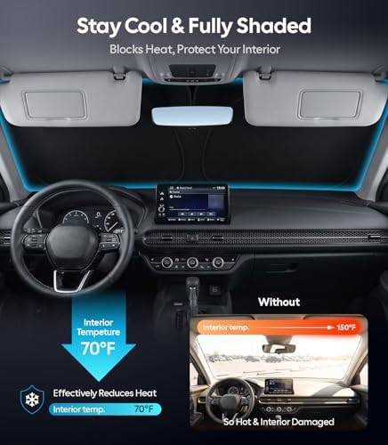 Wigoo for Honda HR-V Windshield Sunshade, Custom Fit, Keeps Interior Cool - Image 2
