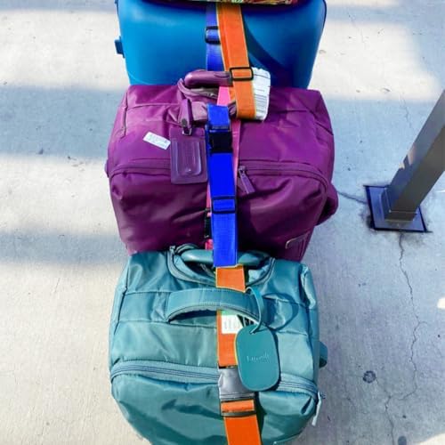 Luggage Straps for Suitcases, Travel Belt Multiple Connector, 2 Pack Orange - Image 6